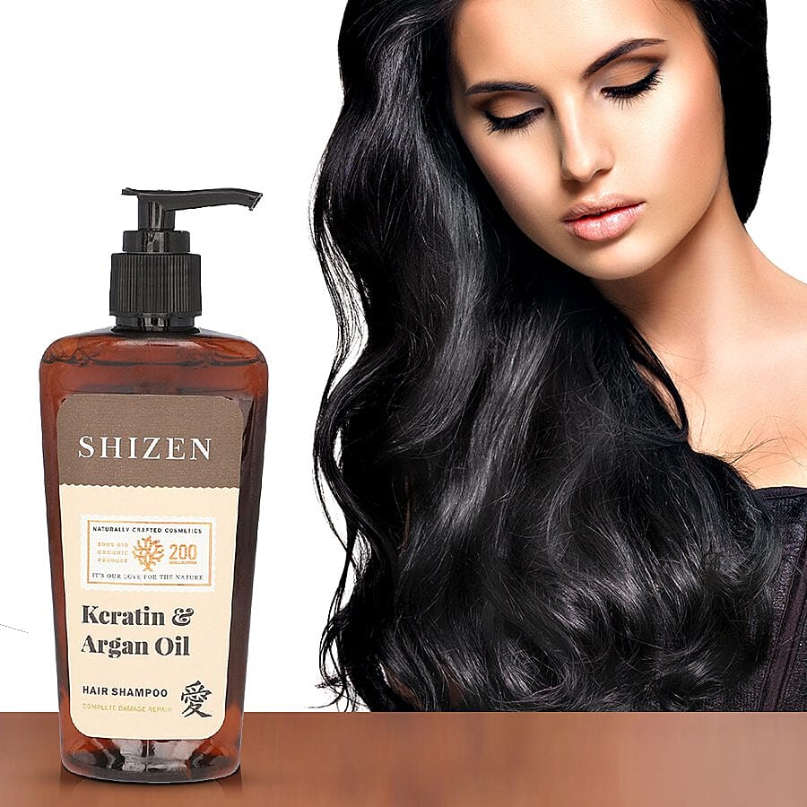 SHIZEN Keratin Argan - Oil Hair Shampoo 200ML - 100% Organic