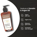 SHIZEN Keratin Argan - Oil Hair Shampoo 200ML - 100% Organic