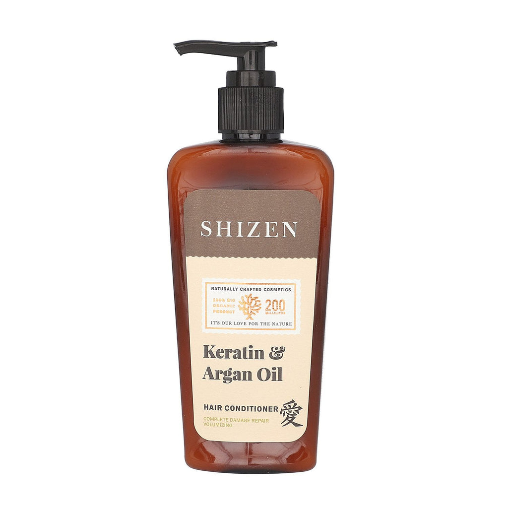SHIZEN Keratin - Argan Oil Hair Conditioner - Nature of Love, Smooth Hair, Tangle Free (200 ml) 100% Organic