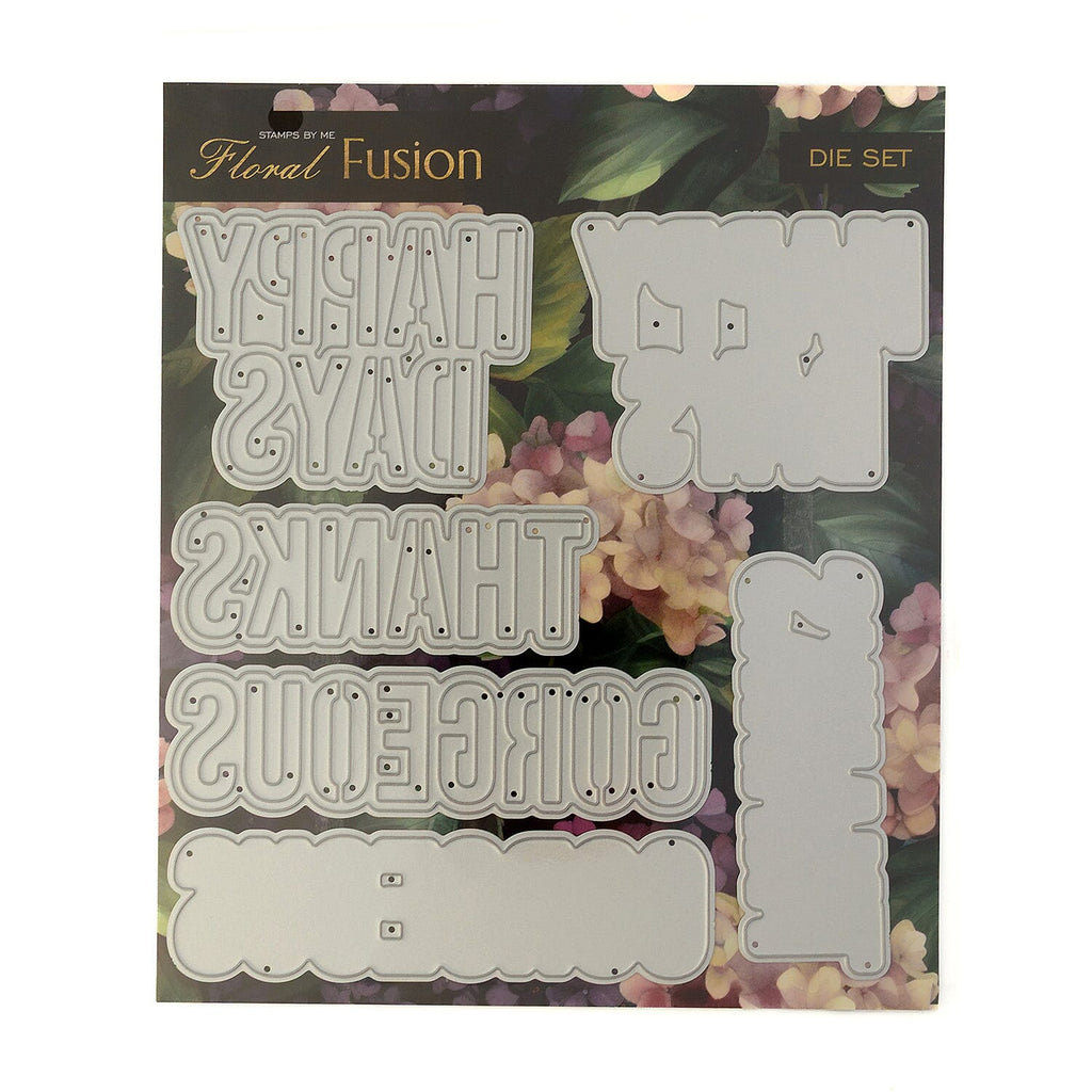 "EXCLUSIVE TO IDEAL WORLD  STENCIL DIE AND PAPER COLLECTION - FLORAL FUSHION   "