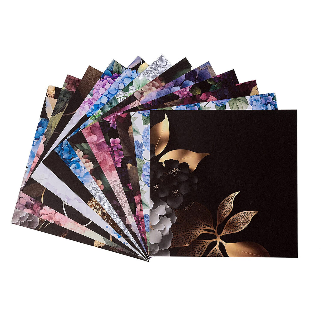 "EXCLUSIVE TO IDEAL WORLD  STENCIL DIE AND PAPER COLLECTION - FLORAL FUSHION   "