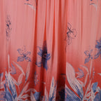 SUGARCRISP Printed Vest Top with Border Detail and Lace Shoulder in Coral (One Size- 60x75cm) CB - 29in