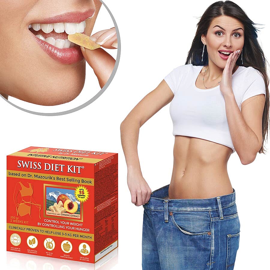 SWISS DIET KIT - Peach Flavour Dietary Candies Refill Pack (250g)