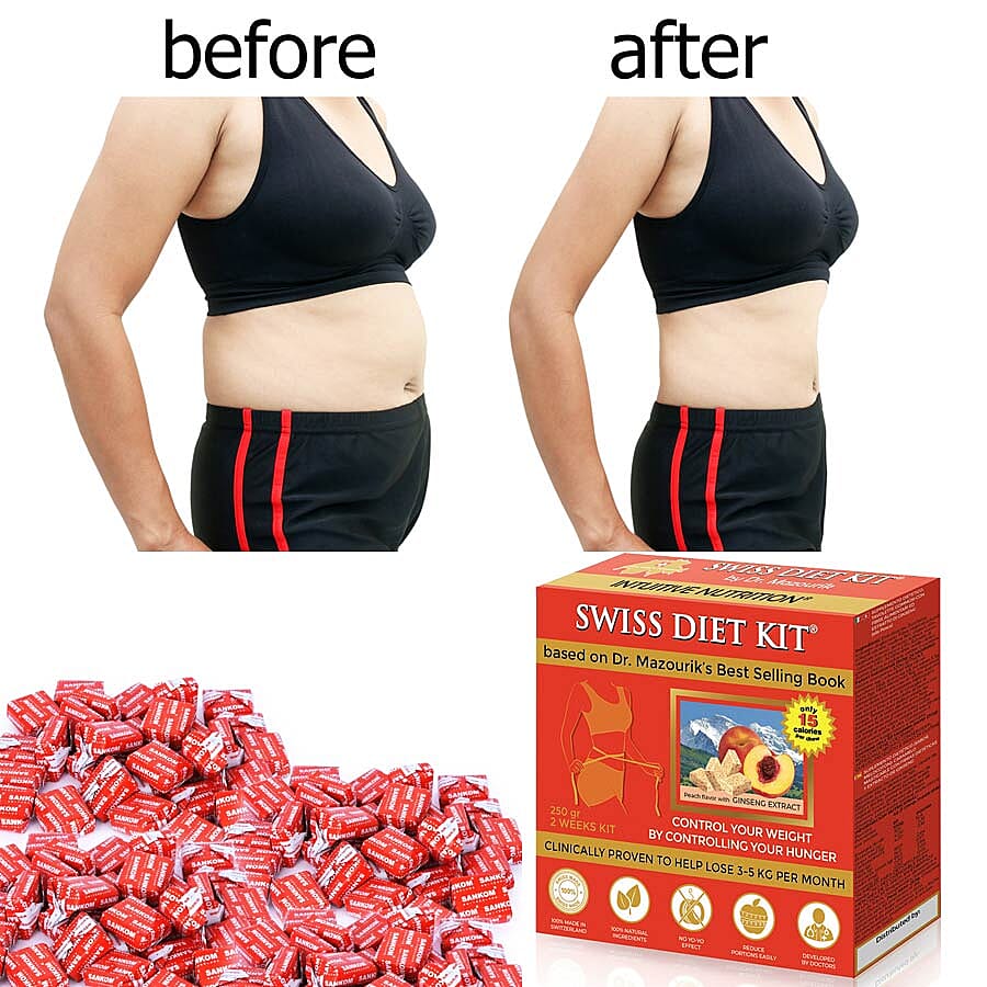 SWISS DIET KIT - Peach Flavour Dietary Candies Refill Pack (250g)