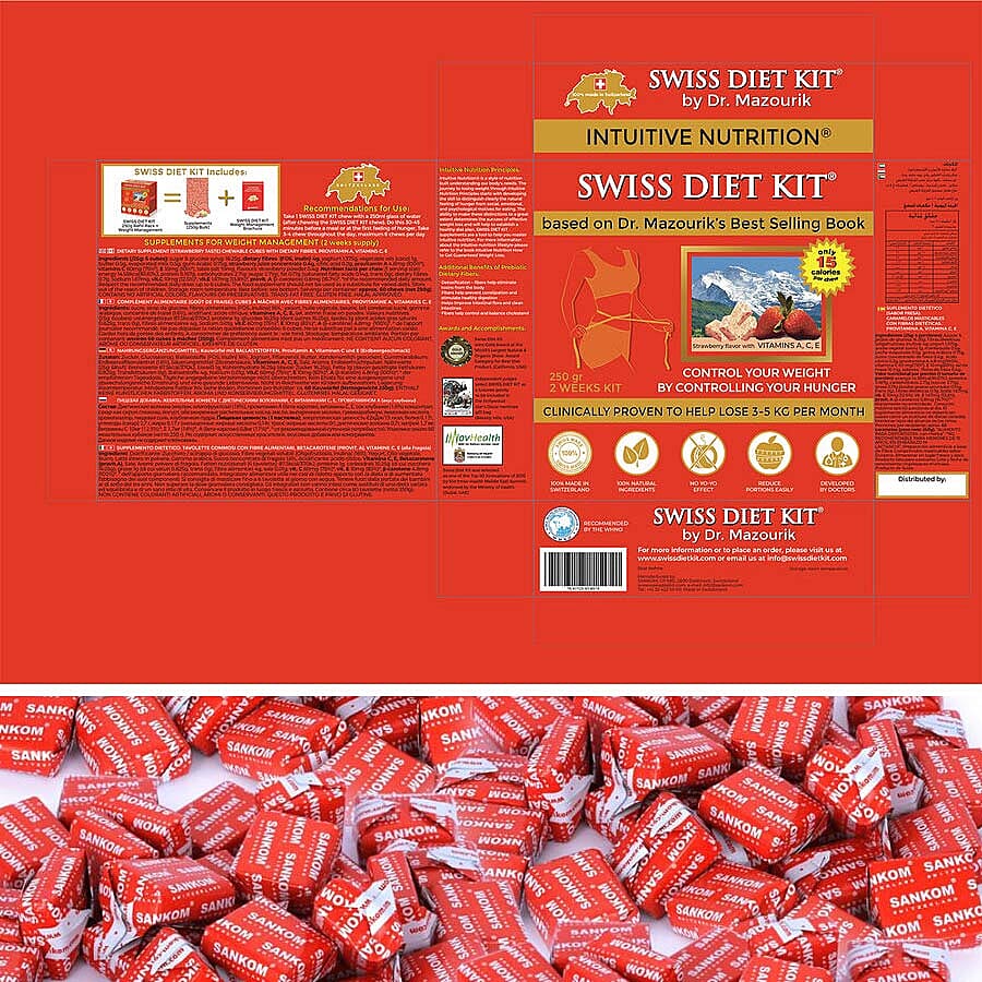SWISS DIET KIT - Strawberry Flavour Dietary Candies Refill Pack (250g)