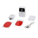 4K Smart Video Doorbell - Wide-Angle Lens, Night Vision, WiFi, 1000mAh Battery, Motion Alerts - 2-Way Talk - White