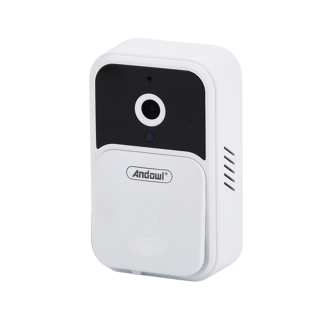 4K Smart Video Doorbell - Wide-Angle Lens, Night Vision, WiFi, 1000mAh Battery, Motion Alerts - 2-Way Talk - White