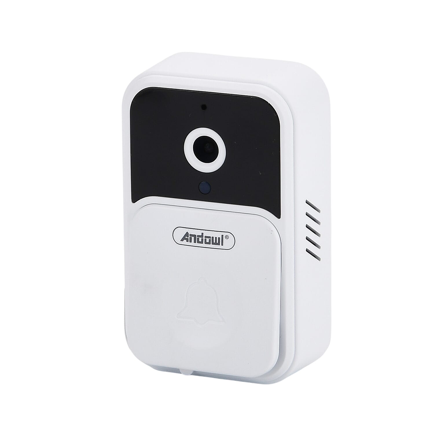 4K Smart Video Doorbell - Wide-Angle Lens, Night Vision, WiFi, 1000mAh Battery, Motion Alerts - 2-Way Talk - White