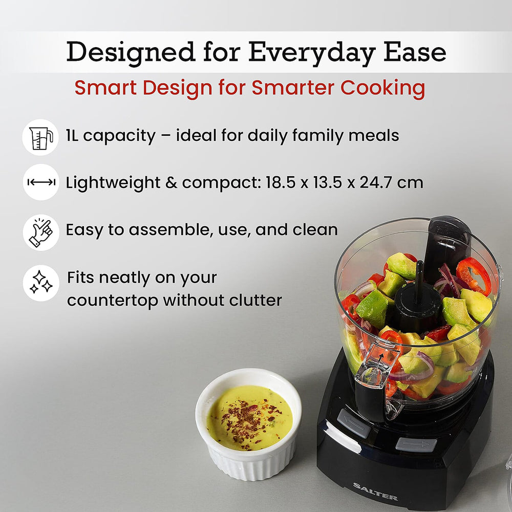 Salter Mini Food Processor Chopper 8-in-1 Cookware Set