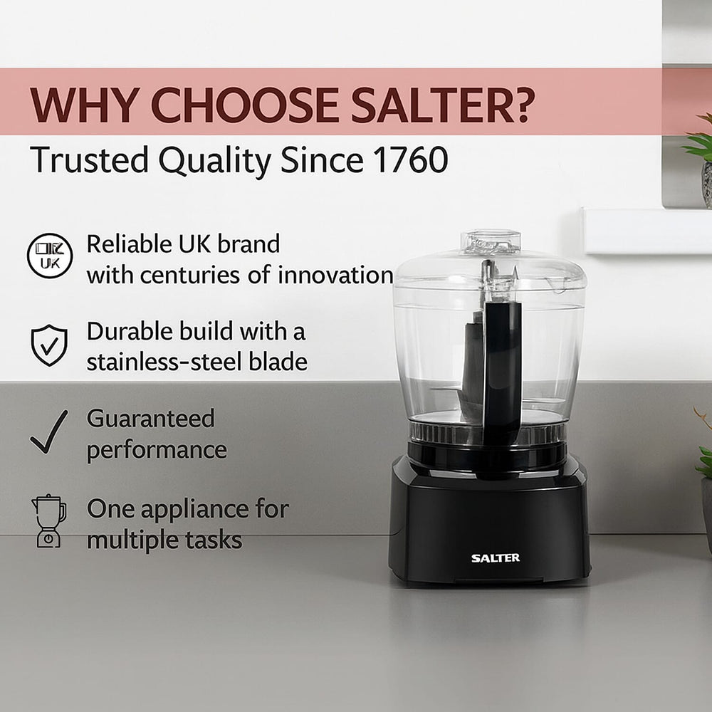 Salter Mini Food Processor Chopper 8-in-1 Cookware Set
