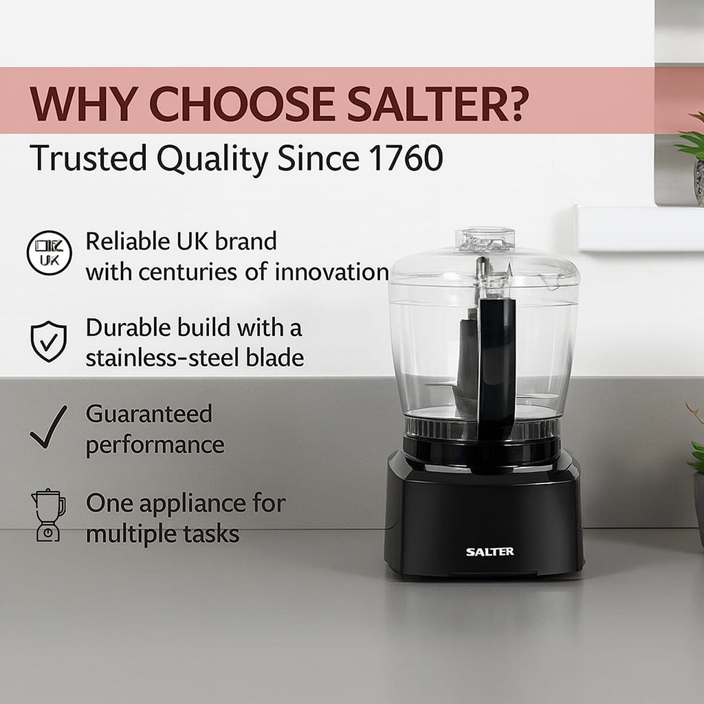 Salter Mini Food Processor Chopper 8-in-1 Cookware Set