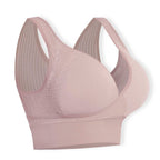 SANKOM Classic Wire-Free Posture Support - Seamless Breathable Comfort Bra with Removable Pads (Size - L-XL) - Peach