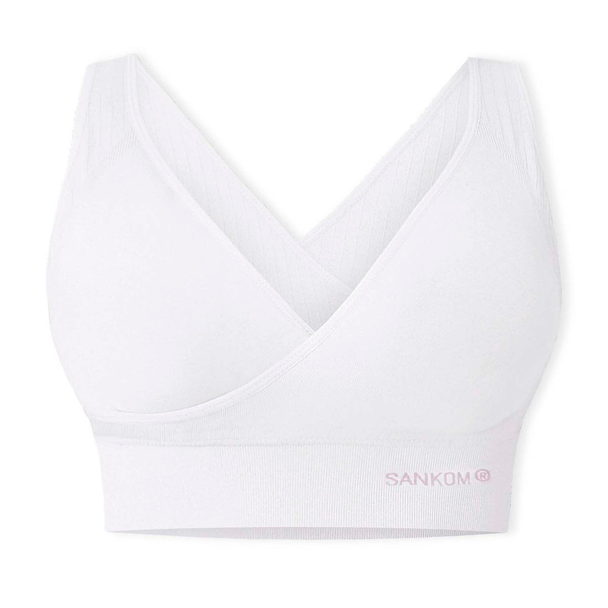 SANKOM Classic Wire-Free Posture Support - Seamless Breathable Comfort Bra with Removable