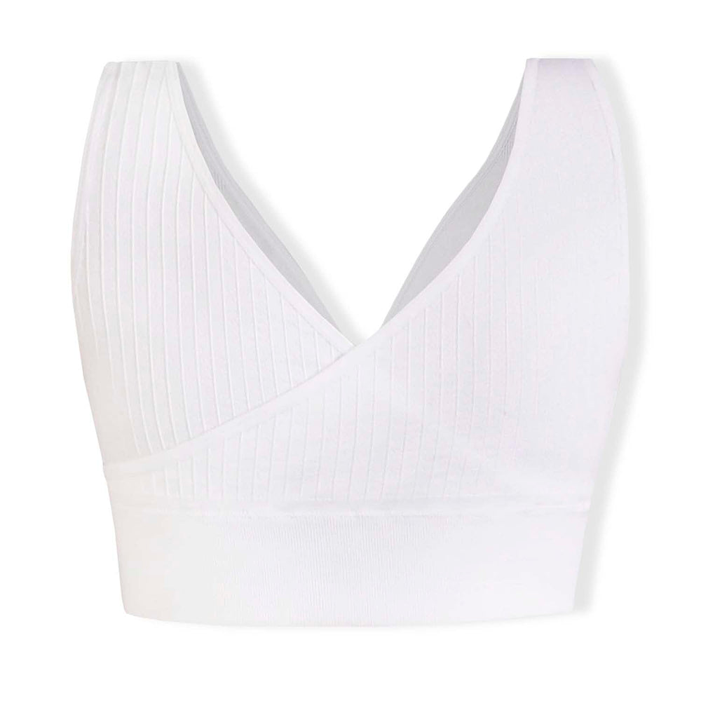 SANKOM Classic Wire-Free Posture Support - Seamless Breathable Comfort Bra with Removable Pads (Size - XL-XXL) - White
