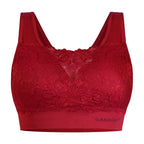 THE PICK OF SANKOM- Sankom Bordeaux Lace Functional Classic Bra (Size M-L) - Red