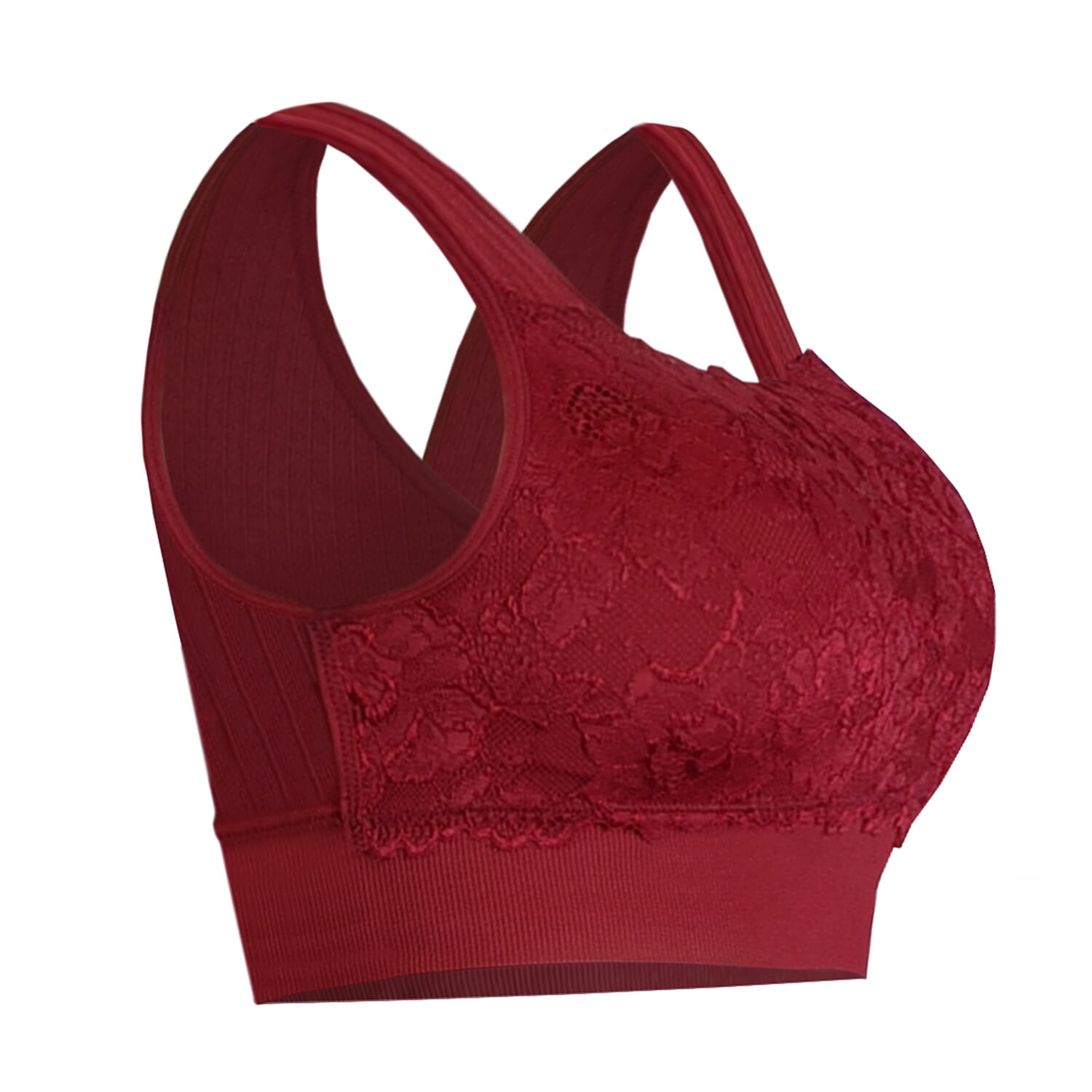 THE PICK OF SANKOM- Sankom Bordeaux Lace Functional Classic Bra (Size M-L) - Red