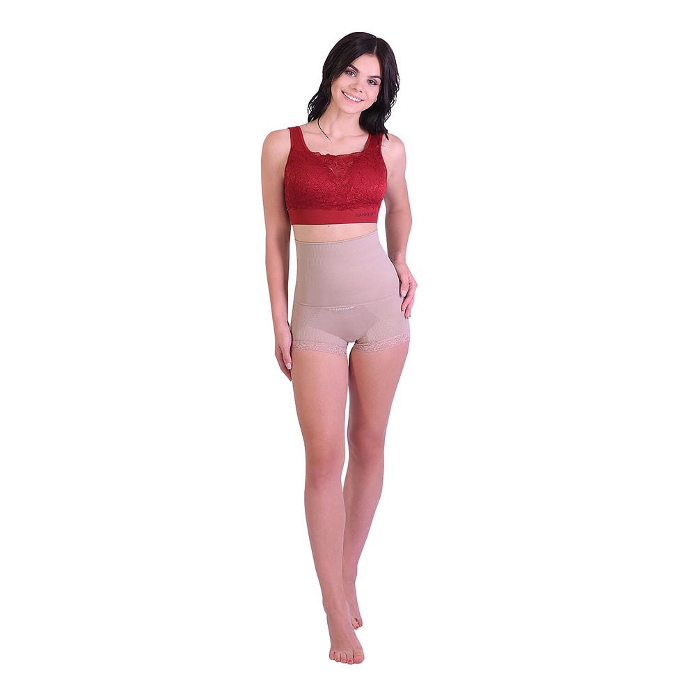 Sankom Bordeaux Lace Functional Classic Bra (Size XL-XXL) - Red