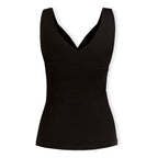 SANKOM Classic Seamless Wire-Free Bra with Vest - For Posture Correction - Body Slimming Vest (Size - M-L) - Black