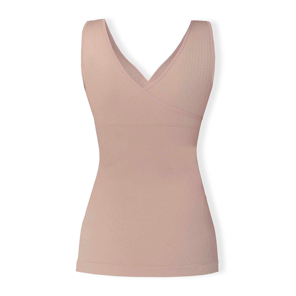 SANKOM Classic Seamless Wire-Free Bra with Vest - For Posture Correction - Body Slimming Vest (Size - M-L) - Peach