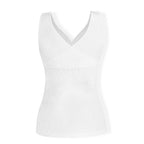 SANKOM Classic Seamless Wire-Free Bra with Vest - For Posture Correction - Body Slimming Vest (Size - XL-XXL) - White