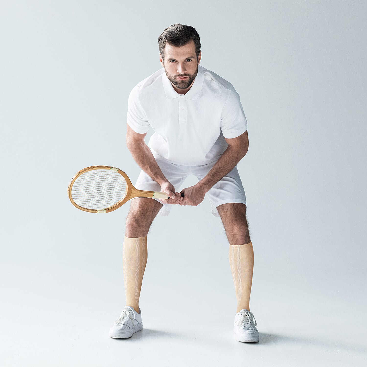 Sankom Patented Antibacterial Light Socks (Size L-XL) - Beige