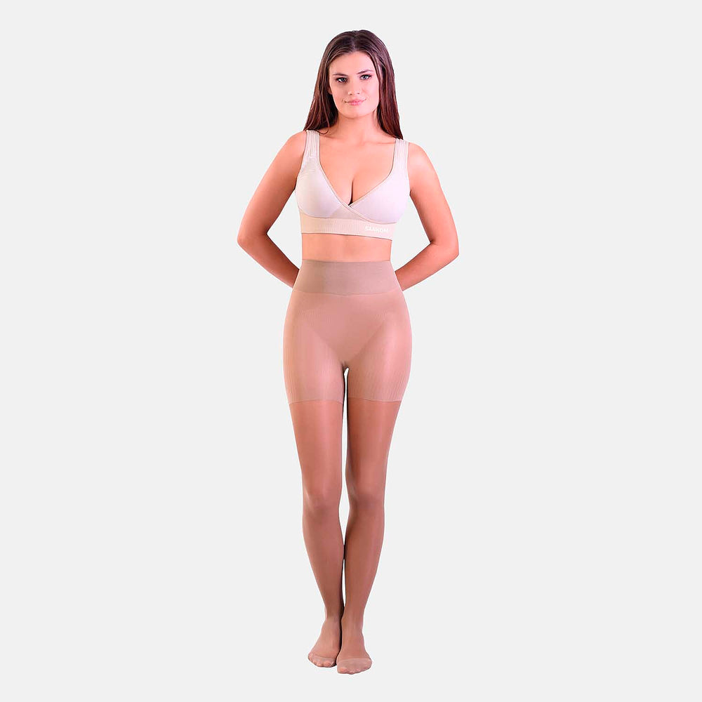Sankom Active Compression Anti-Rip Fibre Breathable Tights (Size - S-M) - Beige