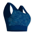 Sankom Switzerland Patent Classic Bra With Lace (Size M-L) - Dark Blue