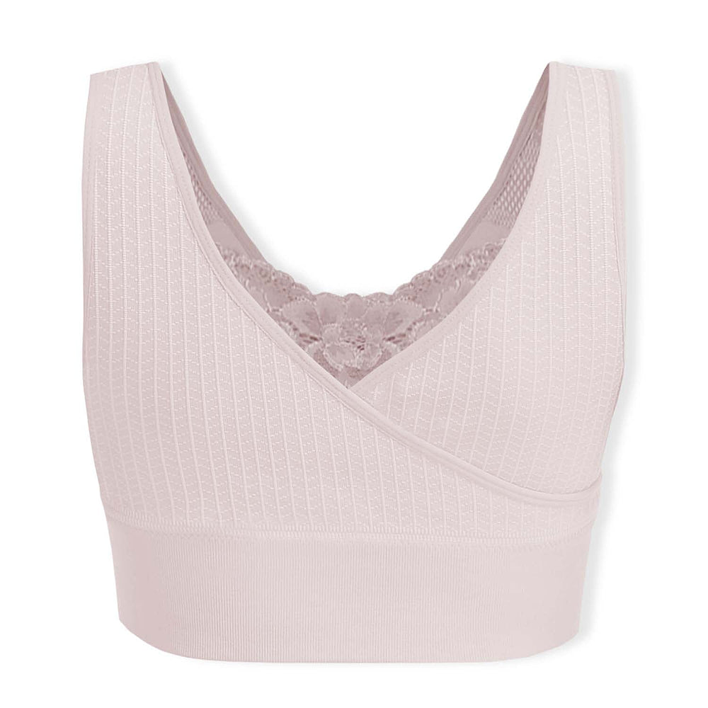 Sankom Switzerland Patent Classic Bra With Lace (Size S-M) - Light Pink