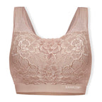 Sankom Switzerland Patent Classic Bra With Lace (Size S-M) - Peach