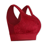 Sankom Switzerland Patent Classic Bra With Lace (Size S-M) - Red