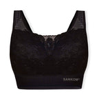 Sankom Switzerland Patent Classic Bra With Lace (Size XXXL) - Black