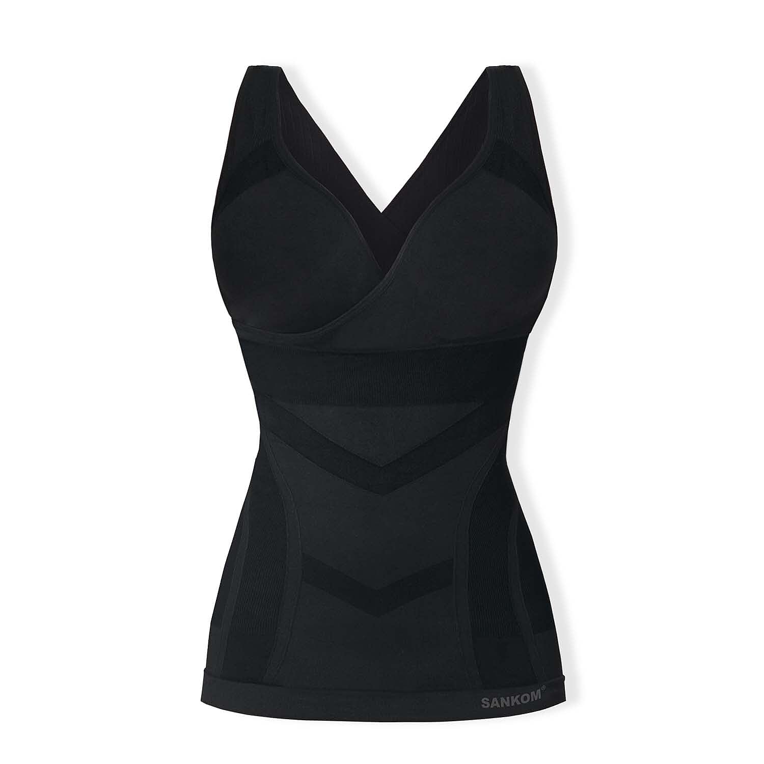 Sankom Switzerland Premium Aloe Vera Bra With Vest (Size M-L) - Black