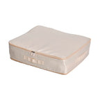 Satin Compressed Storage Bag with Zipper (Size 52x42x30 cm) - Apricot Pink