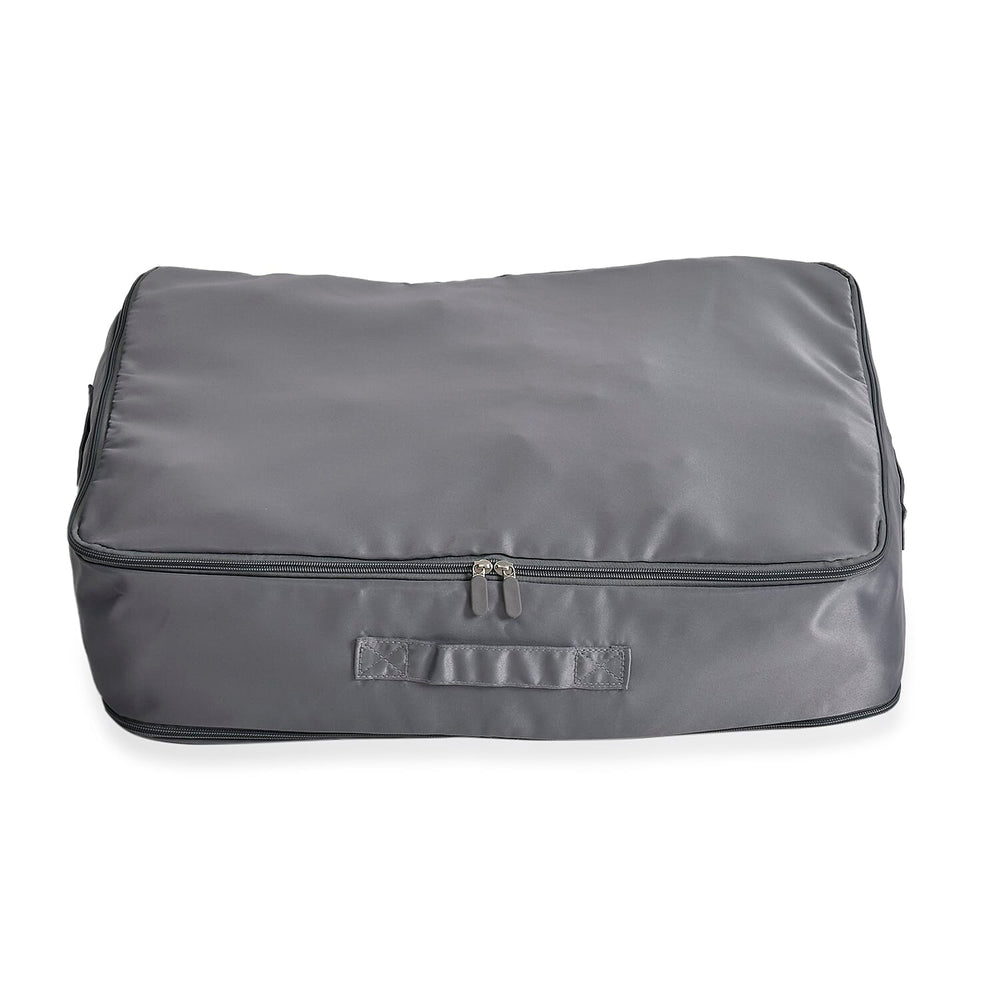 Satin Compressed Storage Bag with Zipper (52x42x30cm) - Grey