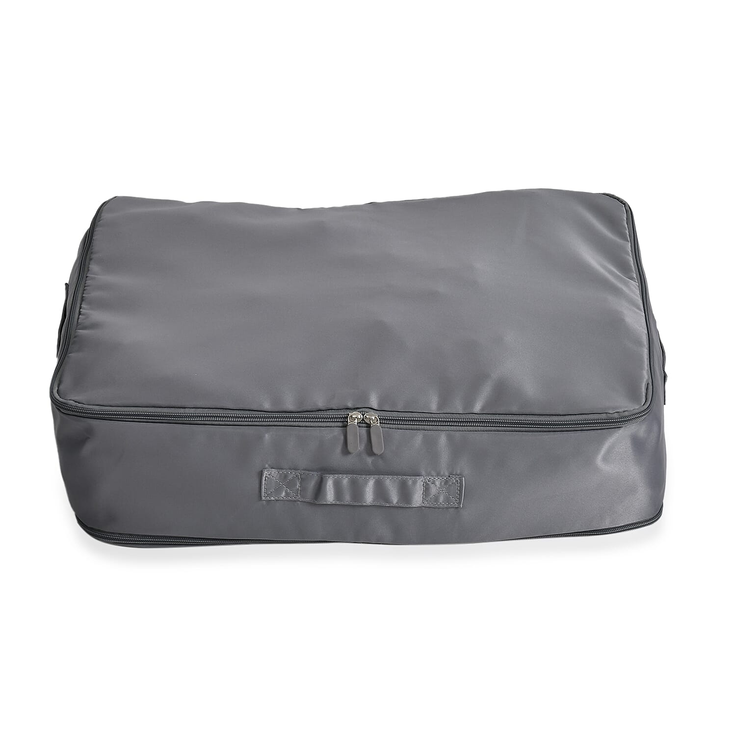 Satin Compressed Storage Bag with Zipper (52x42x30cm) - Grey