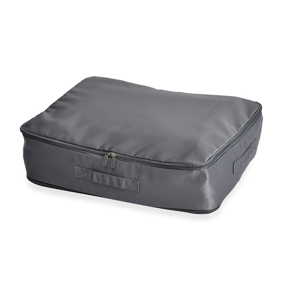 Satin Compressed Storage Bag with Zipper (52x42x30cm) - Grey