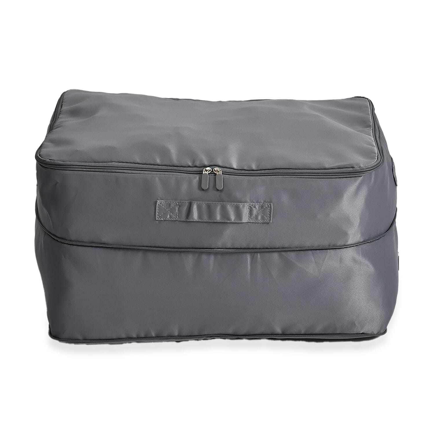 Satin Compressed Storage Bag with Zipper (52x42x30cm) - Grey