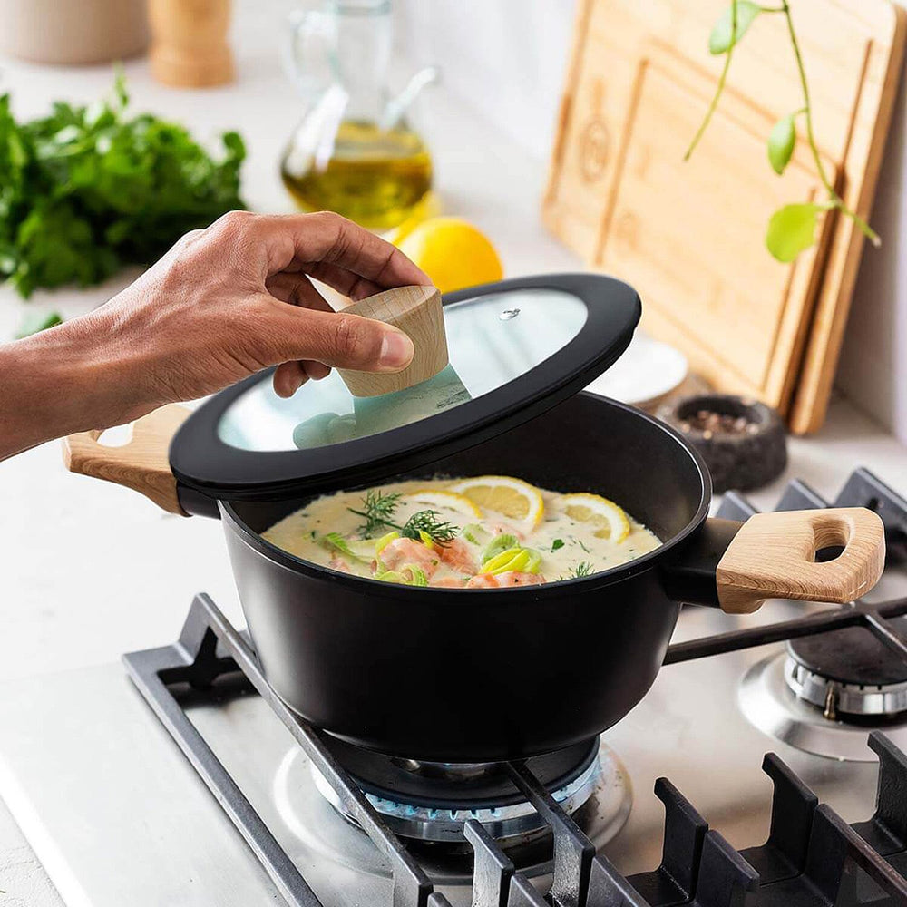 MASTERCHEF CASSEROLE POT 20CM- Wood Black