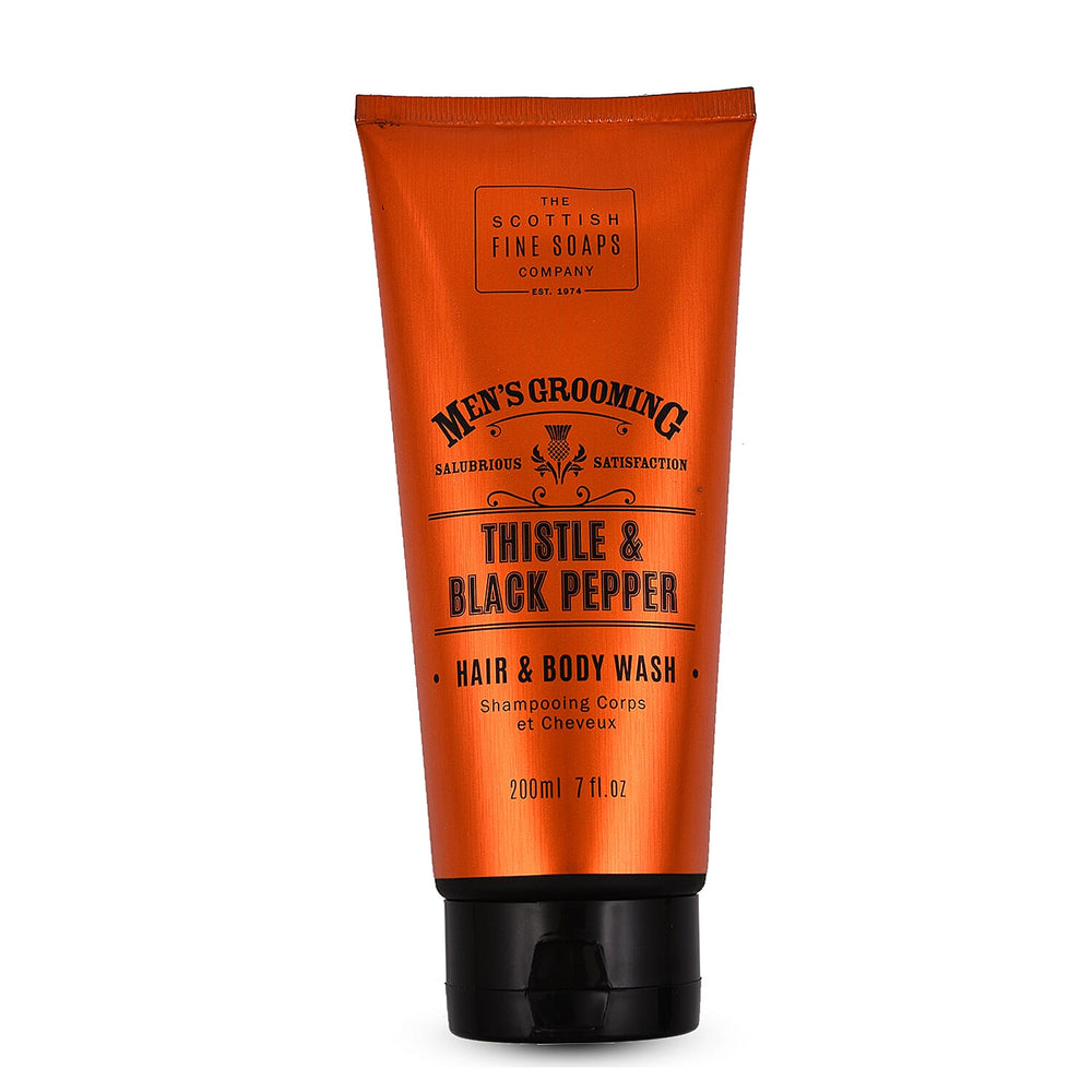 Scottish Fine Soaps - Thistle - Black Pepper Hair - Body Wash 200ml Tube