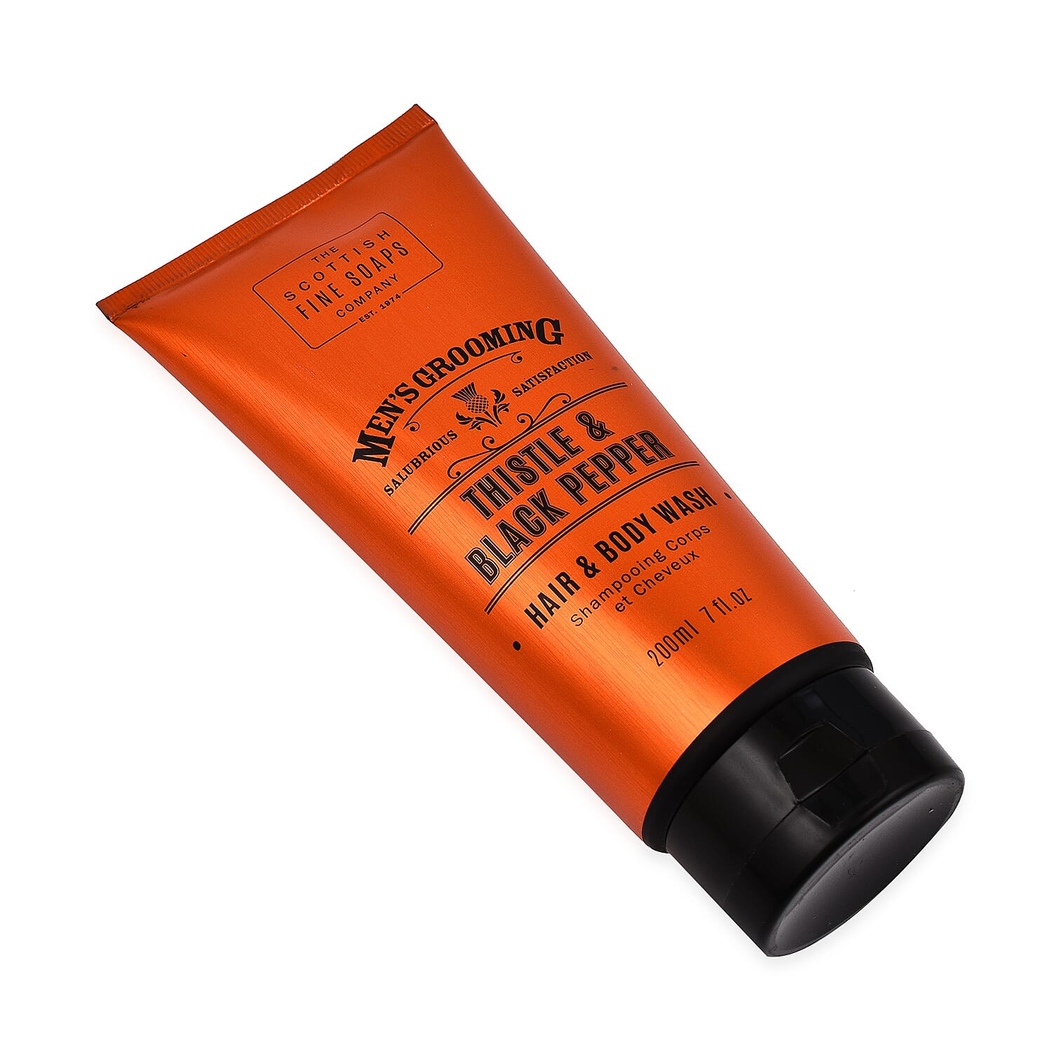 Scottish Fine Soaps - Thistle - Black Pepper Hair - Body Wash 200ml Tube