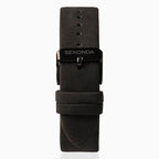 SEKONDA Airborne Quartz Movt. 5ATM WR Black Dial - Black Case Mens Watch with Black Leather Strap
