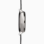 SEKONDA Airborne Quartz Movt. 5ATM WR Black Dial - Silver Case Mens Watch with Black Leather Strap