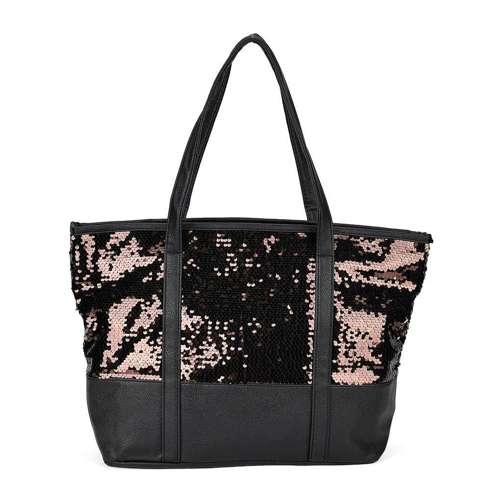 Sequin Tote Bag (Size 45x14x29 cm) - Bronze