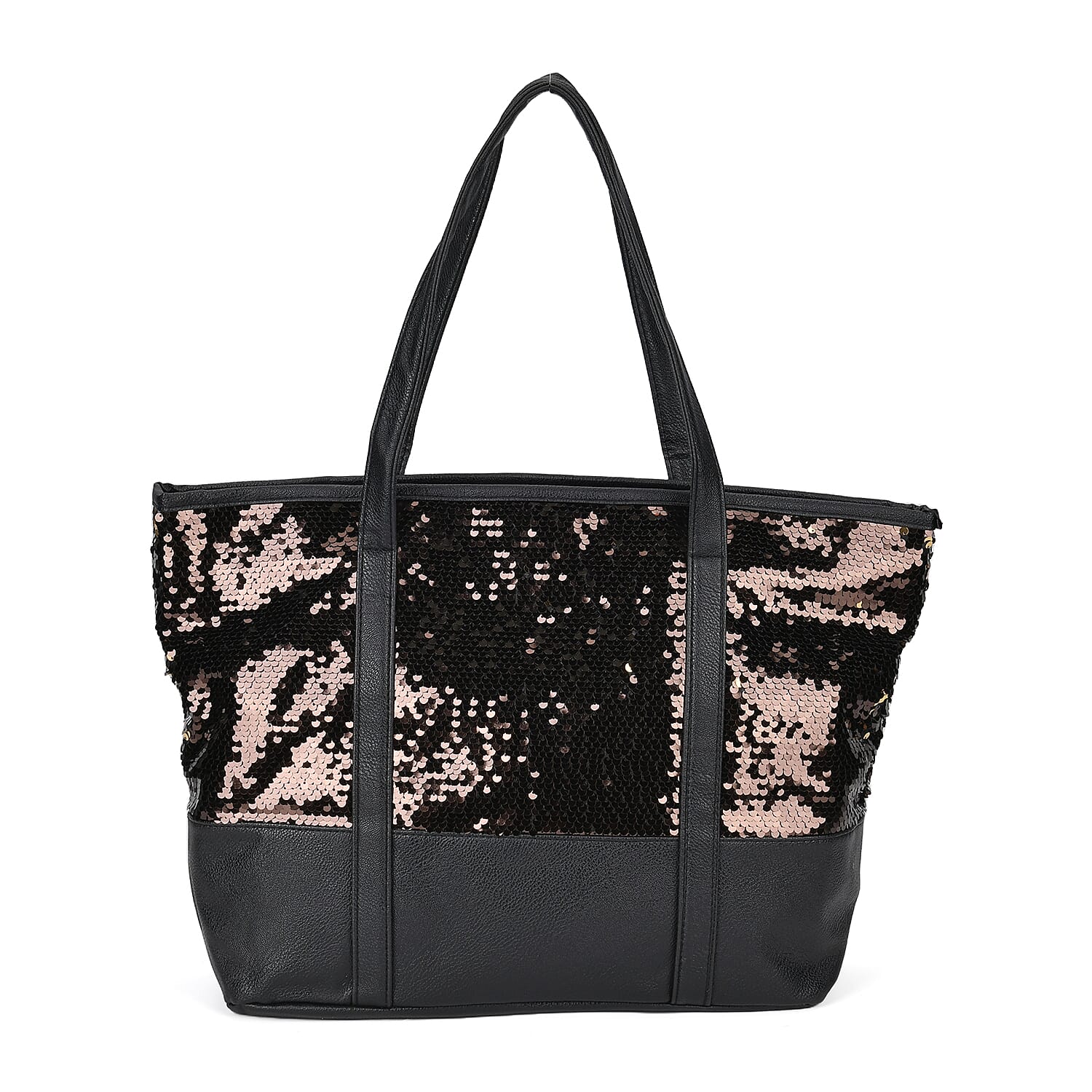 Sequin Tote Bag (Size 45x14x29 cm) - Bronze