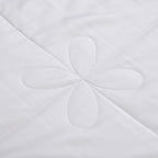 Bamboo Patterned Comforter and Duvet (Size 200x1 cm) - White & White