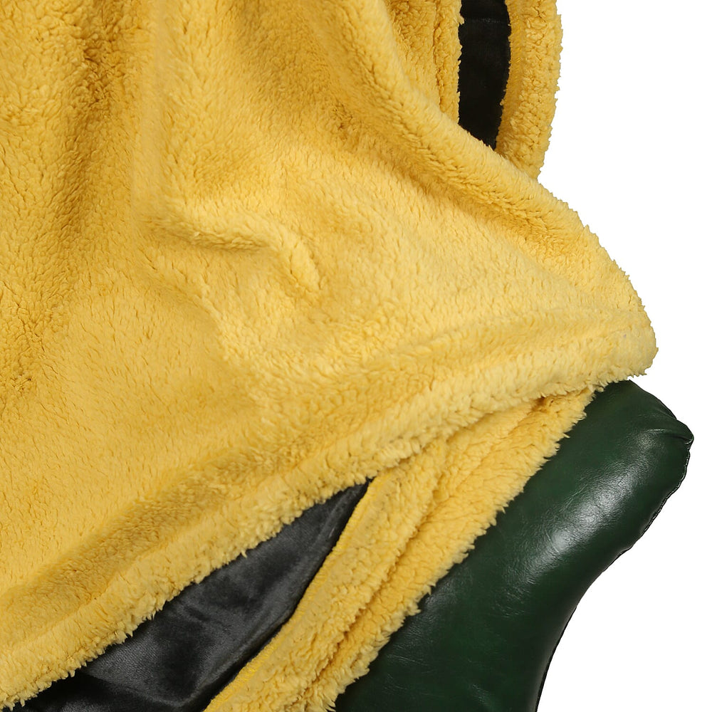 Double Layer Sherpa Blanket 420Gsm (Size 200x150cm) - Grey - Yellow