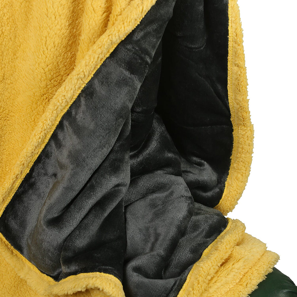 Double Layer Sherpa Blanket 420Gsm (Size 200x150cm) - Grey - Yellow