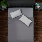 Deluxe Range 100% Mulberry Silk Quilt with 100% Cotton Cover - Dark Grey (Size Double)