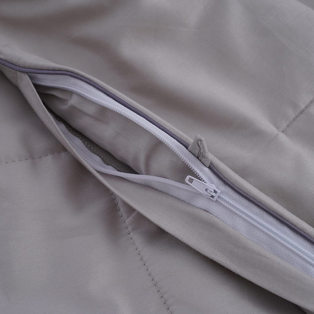 Deluxe Range 100% Mulberry Silk Quilt with 100% Cotton Cover - Dark Grey (Size Double)