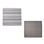 3 Piece Set - Printed Duvet Cover (King Size, 225x220 cm) With 2 Pillow Cases (Size 75x50 cm) - Light Grey